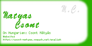 matyas csont business card